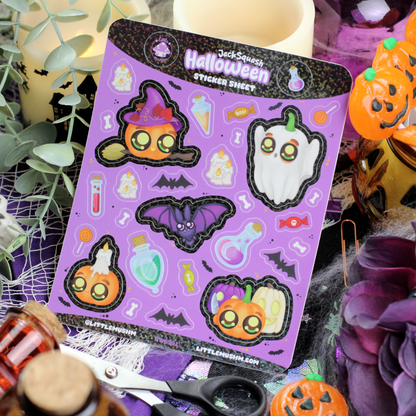 Jack Squash | Halloween Glitter Sticker Sheet