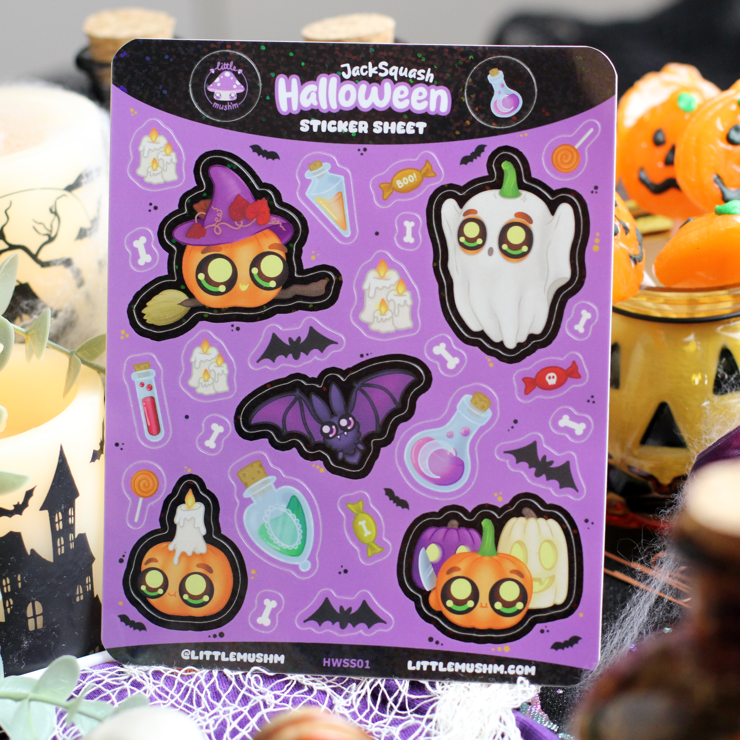 Jack Squash | Halloween Glitter Sticker Sheet