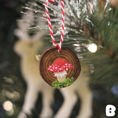 Hand-Painted Mushroom Ornament