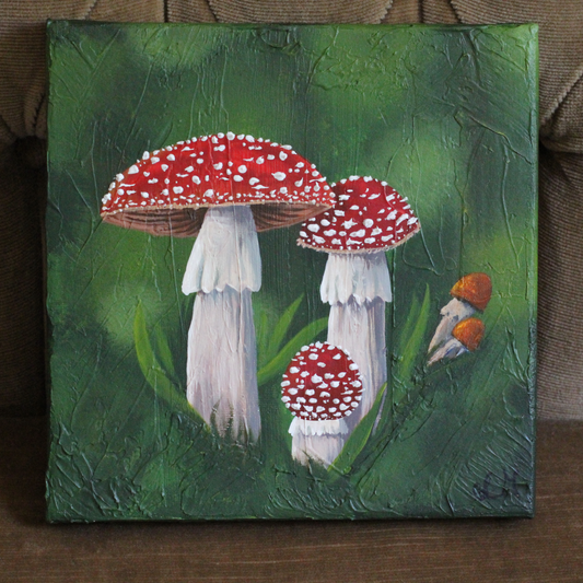 "Amanita Minute" | Original Mushroom Painting